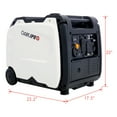 thumbnail image 3 of Super Quiet Inverter Generator 4500w Portable Generator Electric Sstart, Foldable Handle With Wheel, 212cc 4 Stroke EPA Compliant, White, 3 of 10