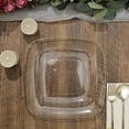 thumbnail image 5 of Balsa Circle 10 Square Clear 10" Disposable Salad Dinner Plastic Plates Gold Trim Party Events Decorations Supplies, 5 of 8