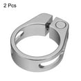 thumbnail image 4 of Uxcell 2pcs Bike Seat Post Clamp 34.9mm Bicycle Locking Ring with M4 Hex Screw, Silver, 4 of 7