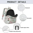 thumbnail image 4 of Jack Russell Terrier Dog and Flower Backpack for School,Cute School Bag,Schoolbag with Adjustable Shoulder Straps & Padded Back,15"x11.42"x5.5", 4 of 6