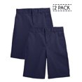 thumbnail image 2 of 2-Pack Boy's Stretch Slim Fit School Uniform Twill Shorts, 2 of 7