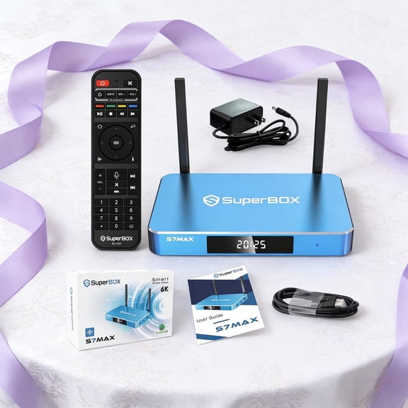 High-Performance Superbox S7 Max Smart TV Box | 64G eMMC | 6K Ultra HD Viewing | Time Shift | Lifetime Free Access
