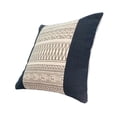 thumbnail image 2 of The Urban Port 18 x 18 Square Cotton Accent Throw Pillows, Aztec Linework Pattern, Set of 2, Off White, Black, 2 of 5