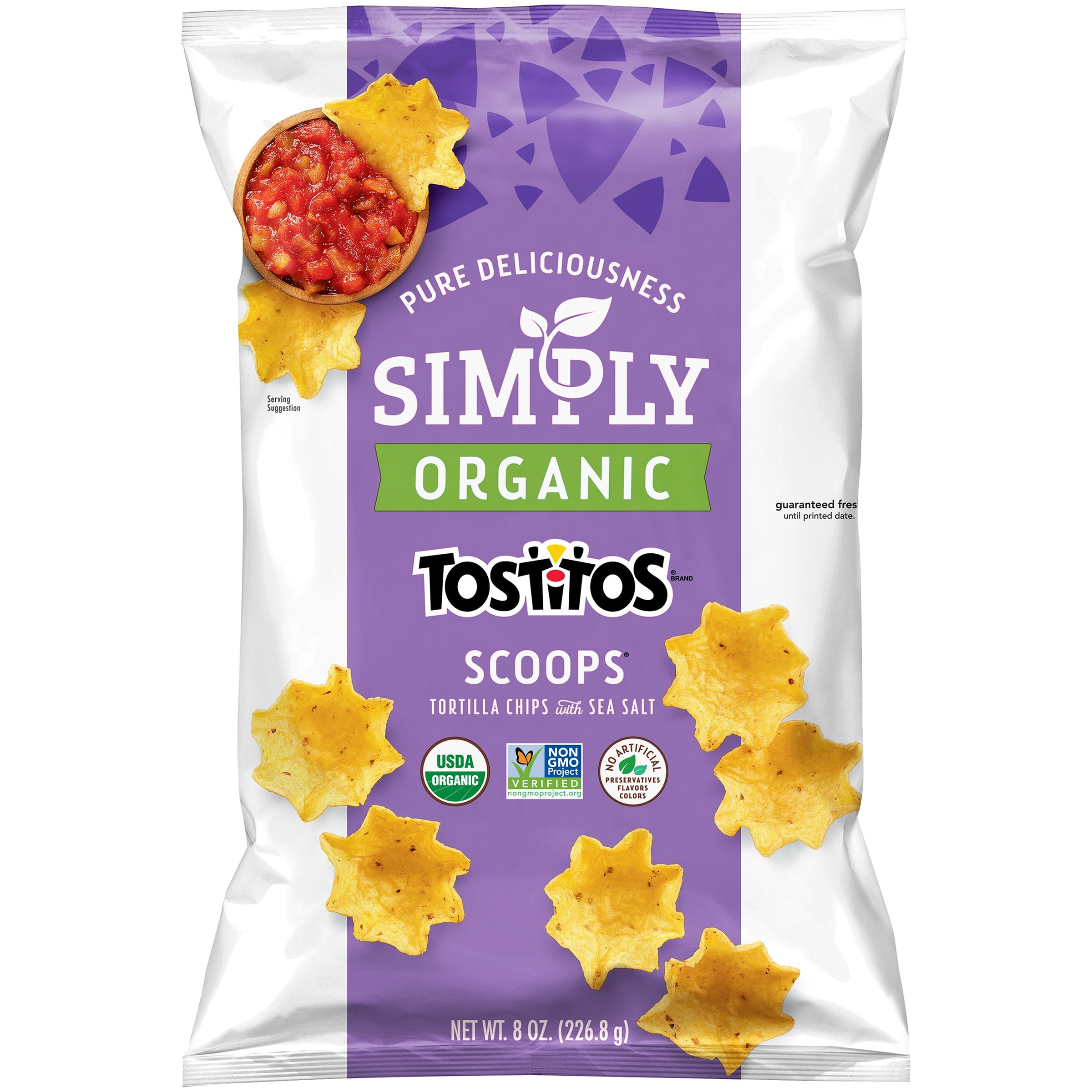 Simply Tostitos Organic Scoops Tortilla Chips, 8 oz Bag