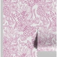 thumbnail image 5 of S4Sassy Peel and Stick Wall Covering, Floral Garden Wallpaper Removable Wallwrap - Pink Textured Instant Wall Mural for Bedroom, Bathroom, Laundry Room, Closet Interior (25"x360" inch), 5 of 6