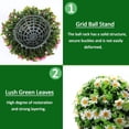 thumbnail image 4 of Artificial Topiaries Balls with Pink Flower : 12 Inch Topiary Balls Artificial Outdoor Decor,Artificial Boxwood Ball Plants Outdoor for Courtyard, Hallway, Park,Wedding (Pink), 4 of 8