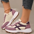 thumbnail image 4 of Rokment Running Walking Shoes for Women Fashion Skateboard Sneakers Spring Fall Comfortable Casual Suede Platform Jogging Chunky Tennis Non Slip Work Footwear Purple Size 8, 4 of 7