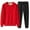 Red, variant on Dovford Mens Sweatsuit Sherpa Lined 2 Piece Sweatshirts Set Crewneck Pullovers Fleece Sweatpants Winter Thermal Tracksuits