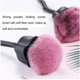 thumbnail image 5 of 1 paquete de brocha de maquillaje rosa brocha de rubor negro mango largo cerdas grandes de fibra suave y delicada para niñas & #39; maquillaje diario (2,17 pulgadas) Feliz Sencillez, 5 of 5