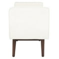 thumbnail image 3 of SAFAVIEH Henri Mid-Century Cushioned Bench, Cream/Walnut, 3 of 9