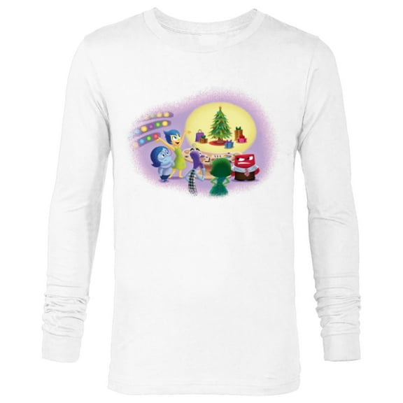 Disney PIXAR Inside Out Retro Holiday - Long Sleeve T-Shirt for Men - Customized-White