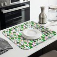 thumbnail image 3 of Multicolor Christmas Tree Pattern Dish Drying Mat for Kitchen 1 Pack, Ultra Absorbent Microfiber Dishes Drainer Mats,16x18in(41x46cm), 3 of 6