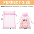 thumbnail image 5 of TickJOY 100 Pack Pink Organza Bags 4"x6", Small Mesh Gift Bags for Jewelry Sachet, Elegant Mesh Bags for Candy Wedding Party Favor, Bridal Shower, Baby Shower & Christmas Gifts, 5 of 6