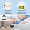 thumbnail image 4 of Despertador Digital LED, Brillo Ajustable De 4 Pulgadas Con Pantalla De Doble Alarma, Reloj Eléctrico Compacto USB Para Dormitorio, Viaje, Oficina, Formato De Tiempo, 4 of 7