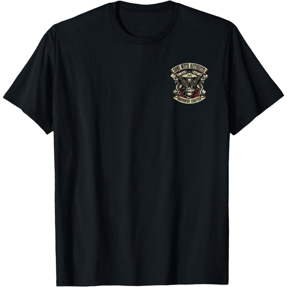 Mens Front & Back Sons with Arthritis Ibufropen Chapter Biker T-Shirt
