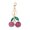 Style B, variant on Eosunjian Keychain Bag Charm with Golden Shimmering Resin Cherries Hypoallergenic Steel Key Pendant Bag Wallet Accessory Style A