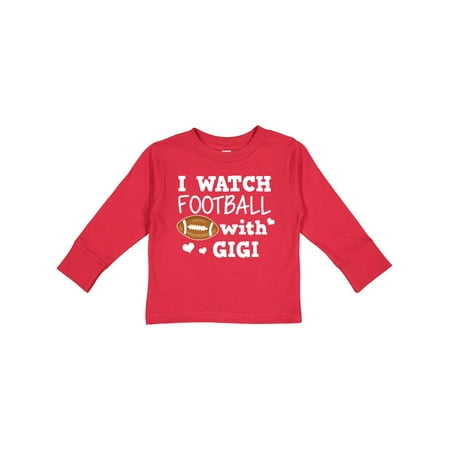 

Inktastic I Watch Football with My Gigi Gift Toddler Boy or Toddler Girl Long Sleeve T-Shirt