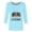 Sky Blue, variant on Women's Christmas Tree Print Tops Christmas Graphic Tee Tops Casual 3/4 Length Sleeve Crewneck Soft T Shirts