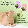 thumbnail image 5 of ‌Catnip Ball Toy for Cats 1 Pack Self Sticking Wall Mounted Dental Care Chew Toy with Removable Cover Stress Relief Interactive Play for Indoor Kittens, 5 of 6
