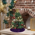 thumbnail image 4 of Falda para árbol de Navidad FUHSY lentejuelas terciopelo morado 53 cm, 4 of 7