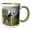 Green/White, variant on 3drose, Camargue Horse Foal, Southern France - Eu09 Aje0018 - Adam Jones, 11oz Two-tone Blue Mug