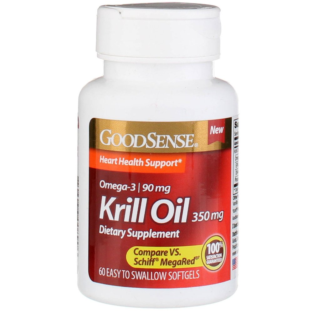 GoodSense Krill Oil Dietary Supplement Softgels, 350 mg, 60 Ct