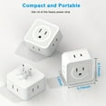 thumbnail image 4 of OUSITAID [Fast Arrival] 2 Pack 5-Way Multi Plug Outlet Extender  JcBlaon 3 Prong Flat Wall Plug Expander with Compact Design for Cruise Ship  Travel  Home  Office  Dorm Essentials, 4 of 7