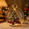 thumbnail image 4 of Glowing Christmas Story Ornament, Light-Up Mini Holiday Scene with Warm LED Light, Festive Keepsake Gift for Home Christmas Party Decoration(Christmas tree), 4 of 4