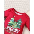thumbnail image 6 of Wassery Baby Girls Christmas Outfits Christmas Tree Print Long Sleeves Romper Suspenders Skirt 3M 6M 9M 12M Infant Girls 2 Piece Fall Clothes, 6 of 9