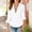 White, variant on Olyvenn Womens Button Down Shirts Classic Fit Dress Shirt Work Business Casual Collar V Neck Long Sleeve Blouse Tops White XXL