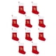 thumbnail image 2 of Cateissary Regalo de calcetín de Papá Noel de tela roja - Medias festivas para decoración navideña Medias navideñas grandes rojas H H rojo grande 10Conjunto, 2 of 6