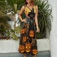 thumbnail image 3 of Halloween Ghosts Horror Pumpkin King Size Sleeveless Dress Dresses Summer Women Dresses Clothing Woman Dresses Dress, 3 of 6