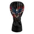thumbnail image 2 of Pzuqiu Eagle Golf Head Covers Waterproof Black Flag Golf Club Head Covers for Woods and Drivers Easy Slip-On Easy-Off Protect Your Clubs Golf Gifts for Men, 2 of 8