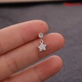 thumbnail image 1 of AMERTEER Crystal Rhinestone Flower Cross Ear Helix Cartilage Body Piercing Earrings Studs, 1 of 6