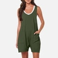 thumbnail image 1 of MKLEKYY Pantalones Cortos Deportivos Para Mujer, Monos Para Mujer, Mono Informal Sin Mangas Con Tirantes, Pantalones Cortos Holgados Con Bolsillos, 1 of 4