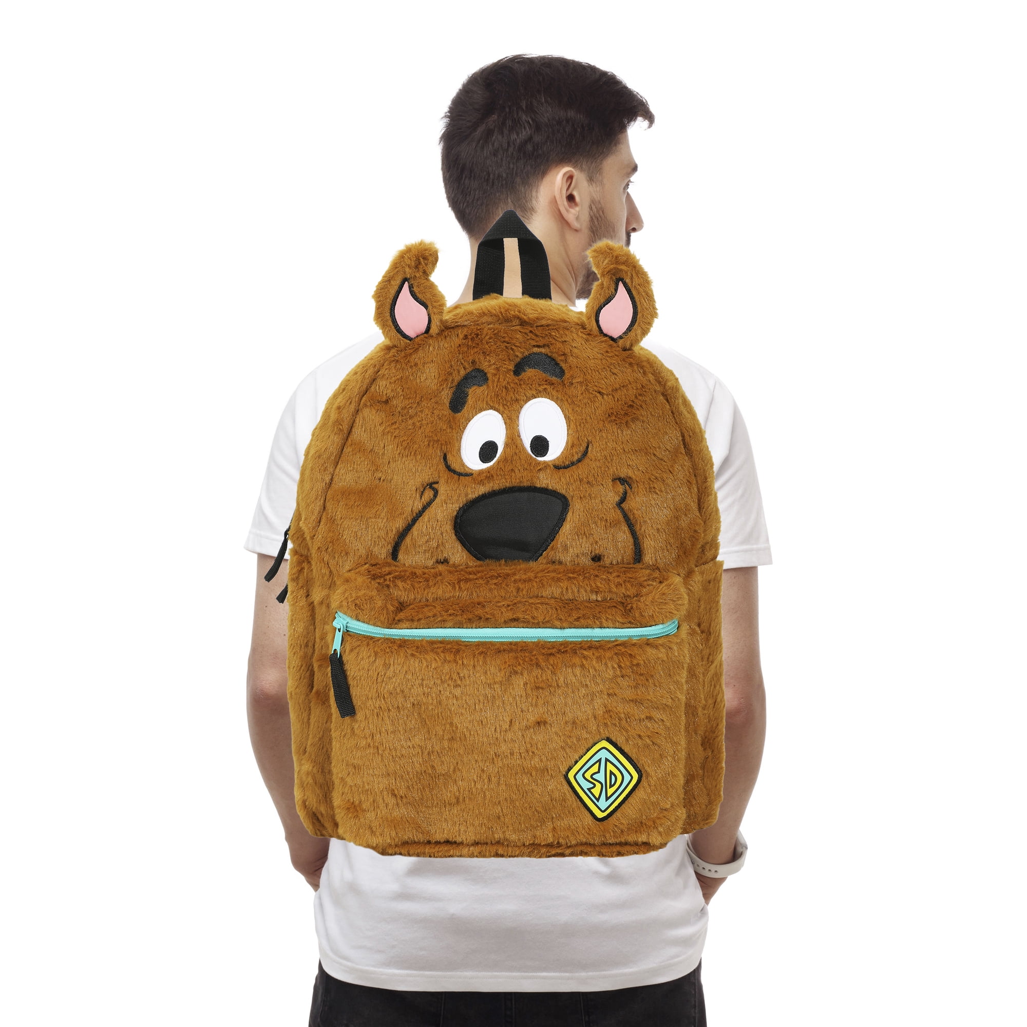 Scooby Doo Plush Scooby & Gang Adult 16.5" Reversible Backpack