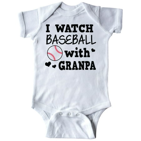 

Inktastic I Watch Baseball with My Granpa Gift Baby Boy or Baby Girl Bodysuit