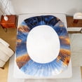 thumbnail image 5 of Castle Fairy Floral Sunflower 3pcs Twin Sheet Sets,Flying Butterfly Twin Fitted Sheet,Blue Orange Breathable Flat Sheet,Super Cozy Flower Room Decor, 5 of 7
