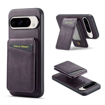 Compatible with Magsafe Magnetic 2 in 1 Detachable Wallet Case with Card Holder for Google Pixel 9 Pro XL, for Women Men, PU Leather Flip Kickstand Credit Slots for Google Pixel 9 Pro XL, Purple