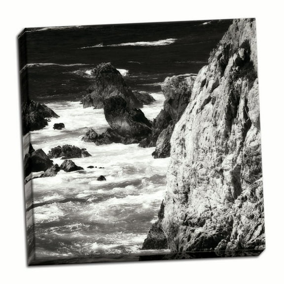 Gango Home Decor Garrapata 7 BW Square by Alan Hausenflock (Ready to Hang); One 24x24in Hand-Stretched Canvas