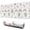 White Fairy Castle, variant on Long Mouse Pads for Desk,White Fairy Castle Pattern Desk Mats on Top Of Desks, Desk Mouse Pad Extra Large with 3mm Non-Slip Base and Stitched Edge for Gaming,Office,Work,Home 31.5"x11.8"