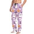 thumbnail image 2 of FORMRS Mens Pajama Pants with Pockets Sleepwear Lounge Bottoms Sizes S-2XL, Purple Cute Halloween, 2 of 7