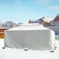 thumbnail image 5 of Gazebo Accessories 12' x 20' Double Roof Universal Winter Gazebo Cover for Hardtop Gazebos,Enclosed Cover with Sidewalls and Mesh Windows Waterproof (White) by domi outdoor living, 5 of 6