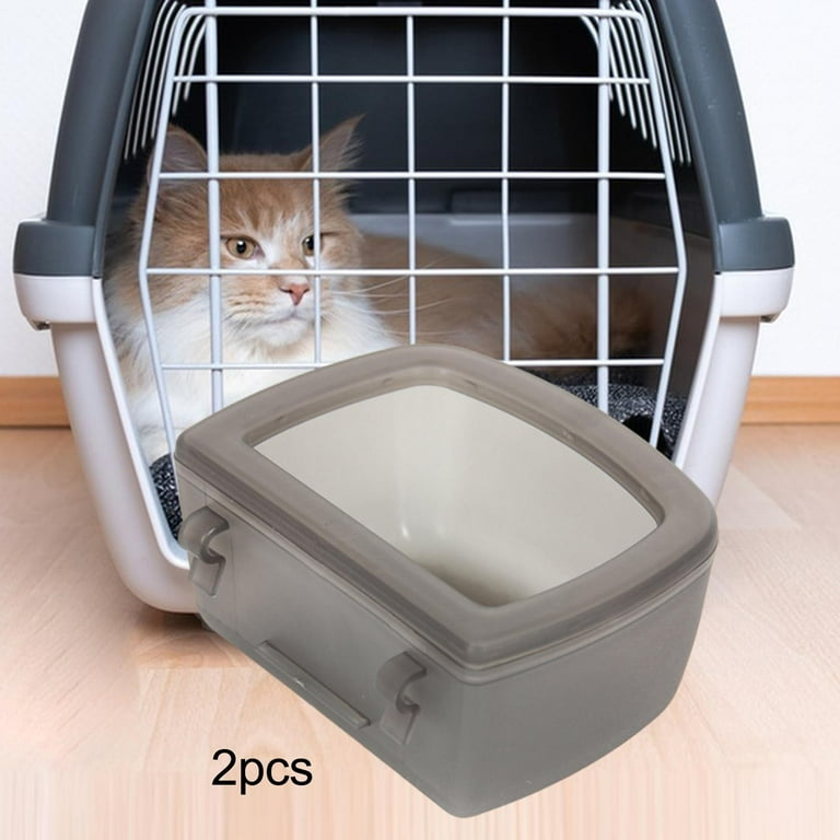 Fityle 2pcs Pet Kennel Cage Bowls