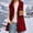 Red, variant on Valufy Women's Hooded Fleece Vest, Button Down Sleeveless Sherpa Gilet with Pockets, Mid-Length Loose Fit Warm Outerwear