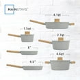 thumbnail image 3 of Mainstays Simplicity 10 Pcs Aluminum Nonstick Ceramic Cookware Set Sil, 3 of 8