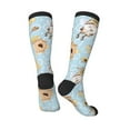 thumbnail image 4 of Bingfone Compression Socks For Women And Men Long Socks For Running Athletic Cycling Nurse-Cute Gnome Bee Collects Honey, 4 of 9