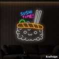 thumbnail image 2 of Craftnamesign Sushi Time Neon Sign, Sushi Restaurant Decor, Sushi LED Sign, 2 of 4