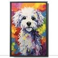 thumbnail image 2 of Bolognese Canvas Wall Art Famous Oil Paintings Monets Watercolor Dog Canvas Funny Dog Canvas Floral Print Abstract Farmhouse Gallery Aesthetic Room Decor for Bedroom Bathroom, 2 of 6