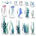 thumbnail image 3 of Glow in The Dark Ocean Wall Decals Sea Turtle Seaweed Jellyfish Under The Sea Wall Stickers for Bedroom Nursery, 3 of 7